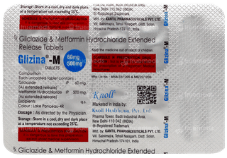 Glizina M 60Mg/500Mg Tablet 10